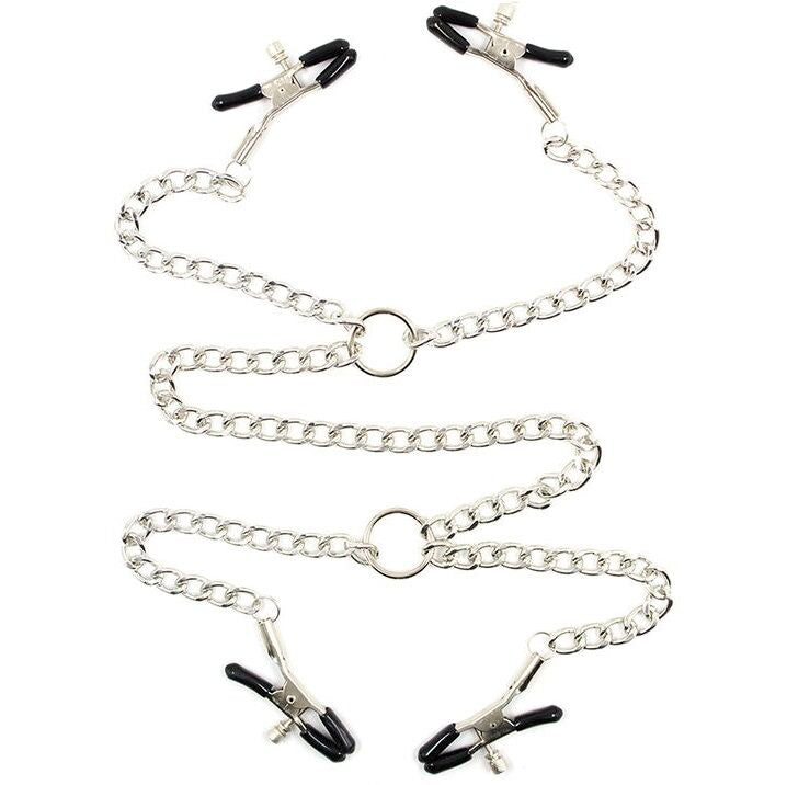 OHMAMA FETISH - 4 NIPPLE Clamps WITH CHAINS - Amore24