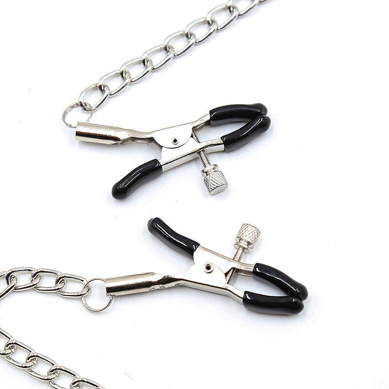 OHMAMA FETISH BLACK BALL GAG WITH NIPPLE CLAMPS - Amore24