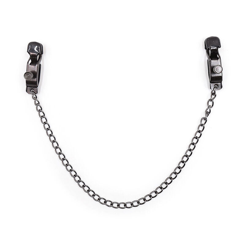OHMAMA FETISH - METAL CLAMPS WITH BLACK CHAIN - Amore24