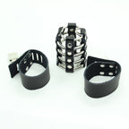 OHMAMA FETISH - PENIS CAGE WITH METAL RINGS AND LEATHER STRAPS - Amore24
