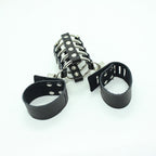 OHMAMA FETISH - PENIS CAGE WITH METAL RINGS AND LEATHER STRAPS - Amore24