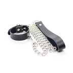 OHMAMA FETISH - PENIS NECKLACE AND LEATHER STRAP WITH METAL CHAIN - Amore24