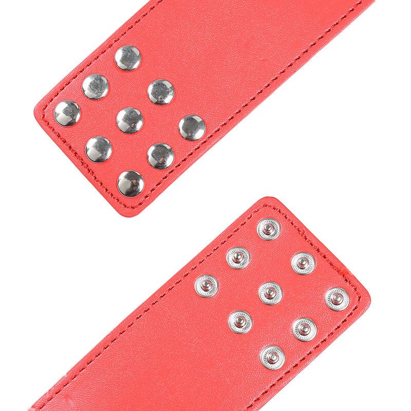 OHMAMA FETISH - RED HANDCUFFS WITH SNAP CLOSURE - Amore24