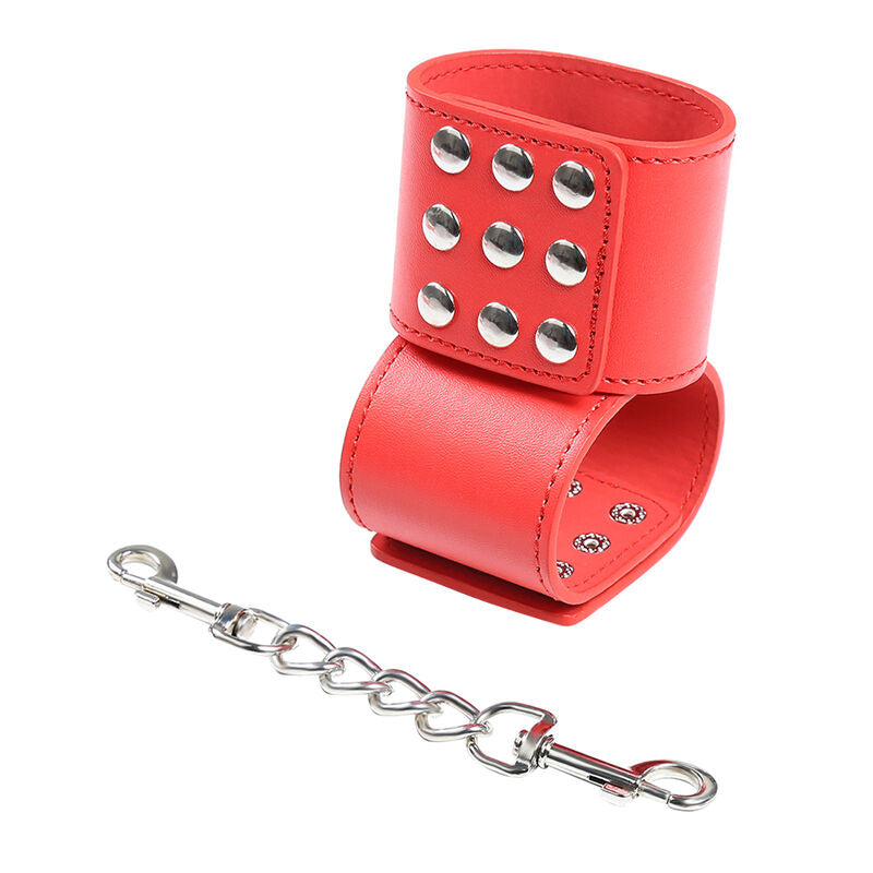 OHMAMA FETISH - RED HANDCUFFS WITH SNAP CLOSURE - Amore24