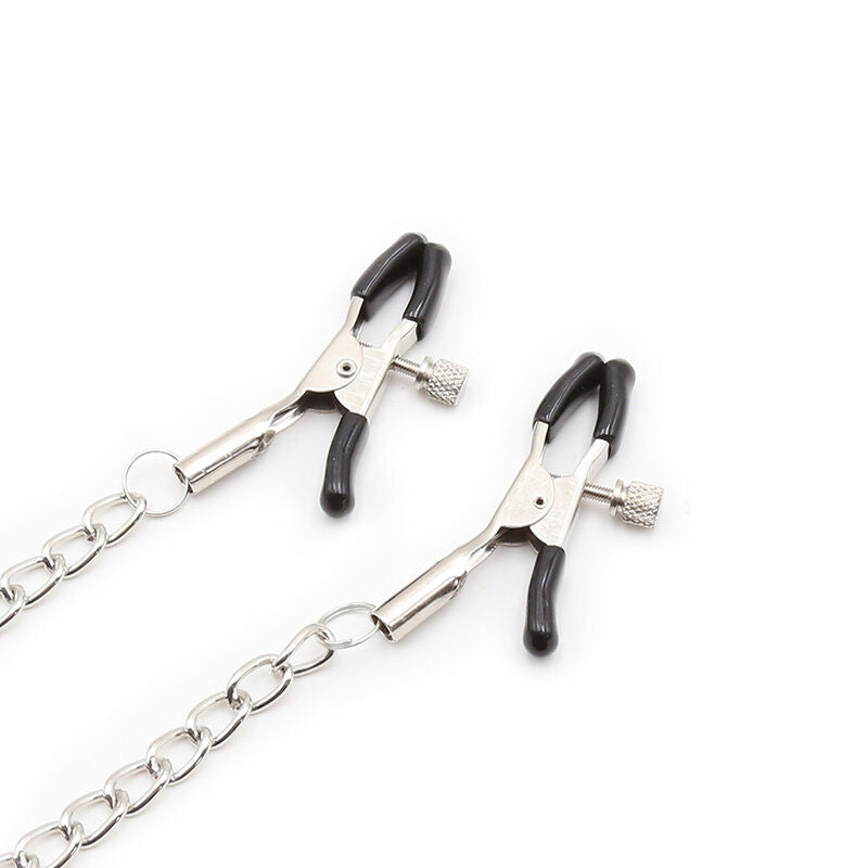 OHMAMA FETISH - RING GAG WITH CHAINS AND NIPPLE CLAMPS - Amore24