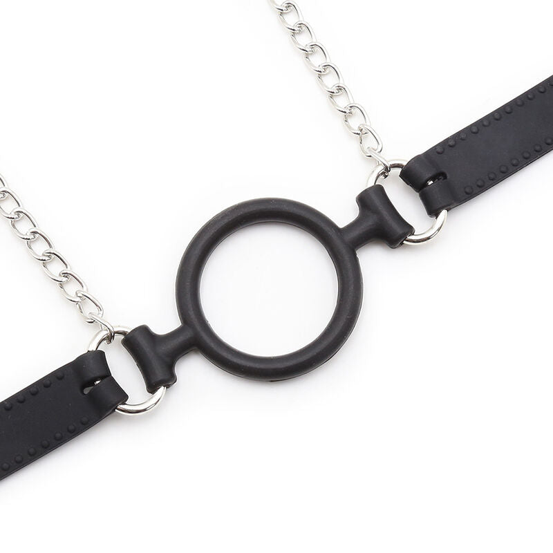 OHMAMA FETISH - RING GAG WITH CHAINS AND NIPPLE CLAMPS - Amore24