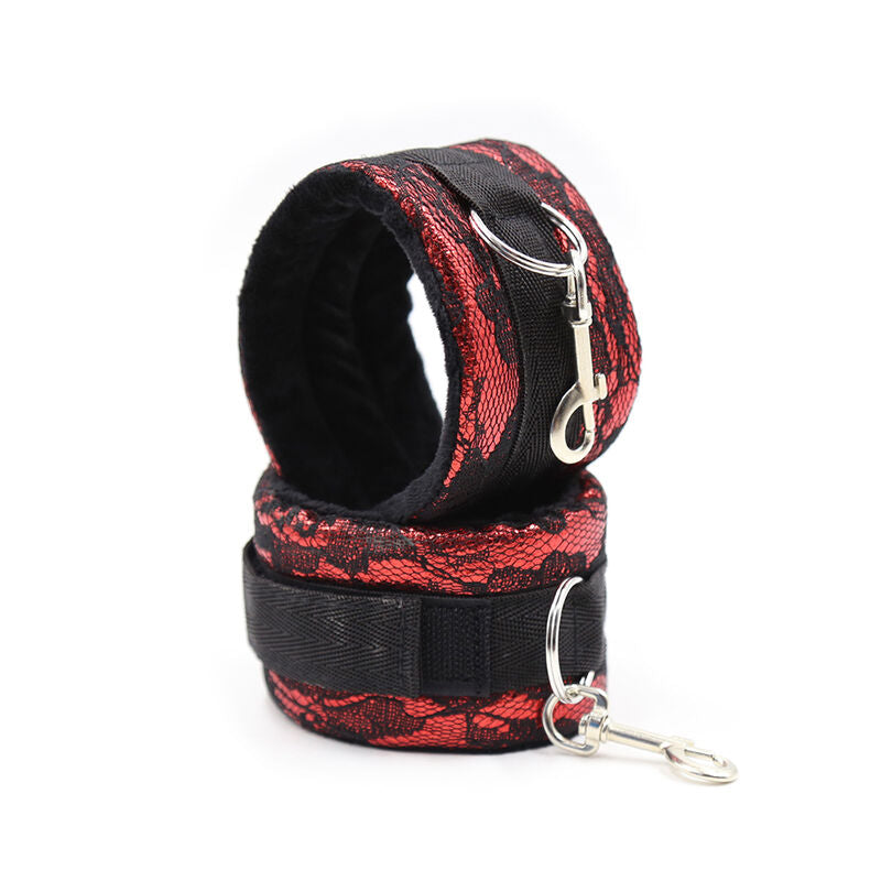 OHMAMA FETISH - VELVET HANDCUFFS WITH NYLON TAPE - Amore24