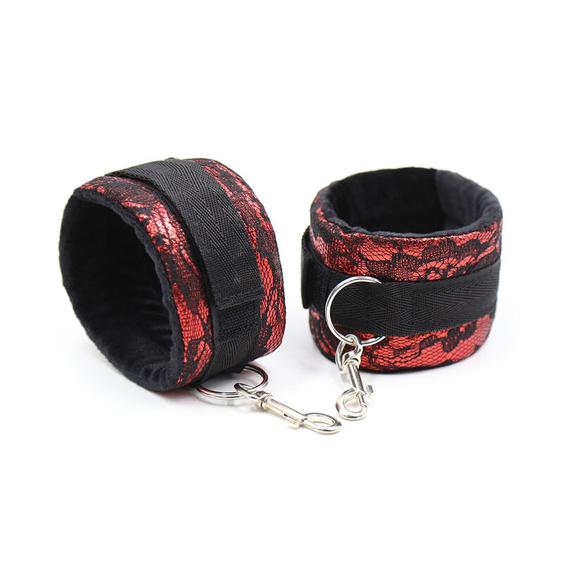 OHMAMA FETISH - VELVET HANDCUFFS WITH NYLON TAPE - Amore24