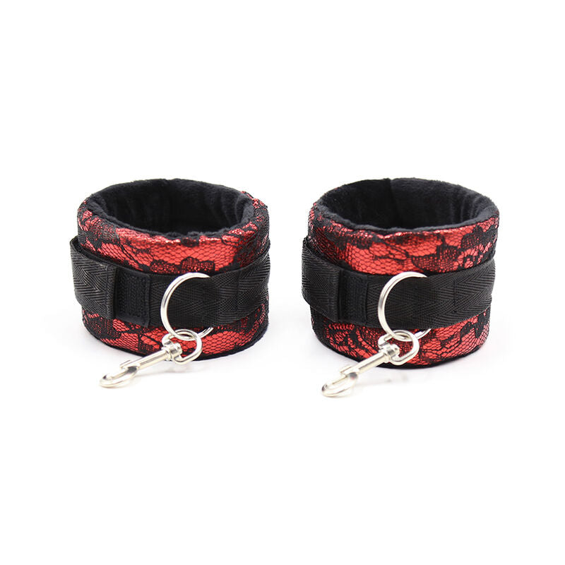 OHMAMA FETISH - VELVET HANDCUFFS WITH NYLON TAPE - Amore24
