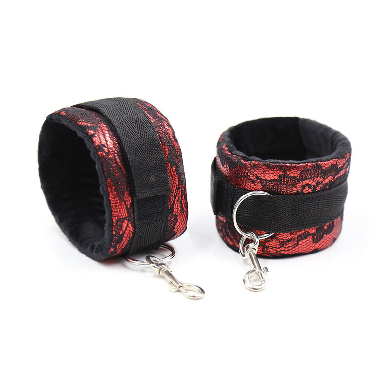 OHMAMA FETISH - VELVET HANDCUFFS WITH NYLON TAPE - Amore24