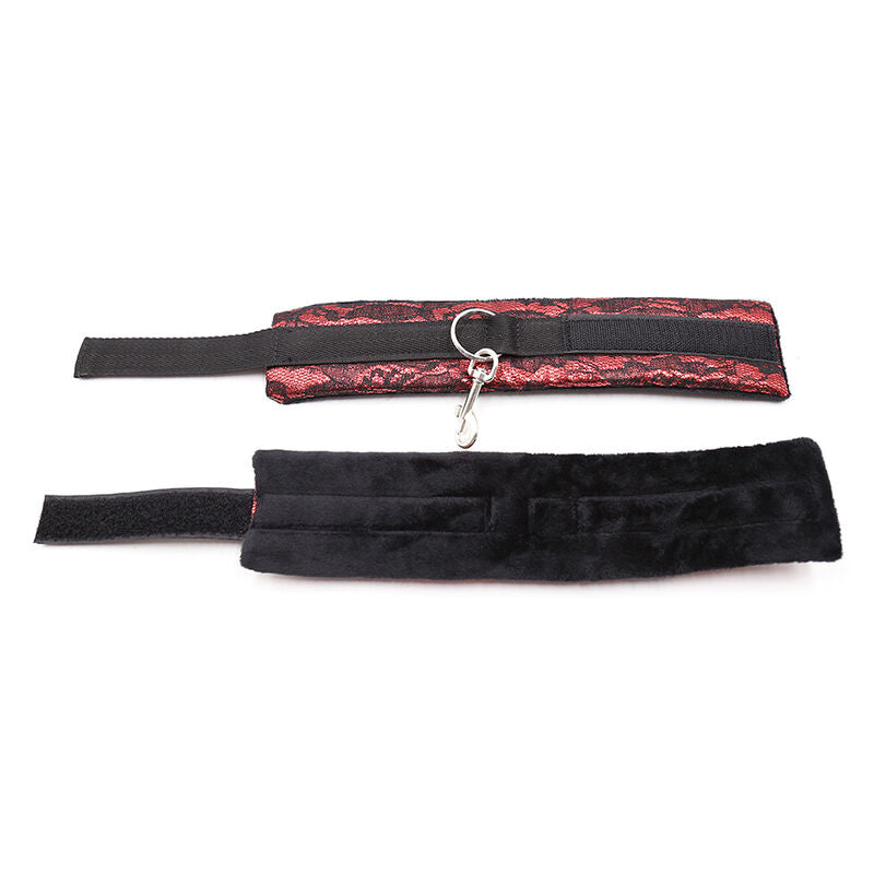 OHMAMA FETISH - VELVET HANDCUFFS WITH NYLON TAPE - Amore24