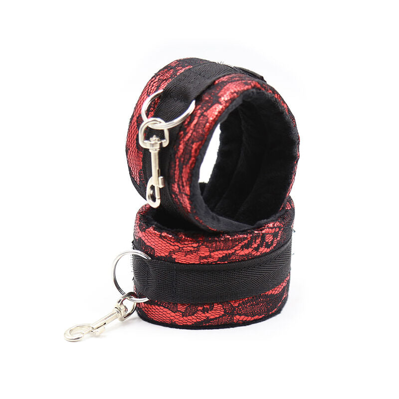 OHMAMA FETISH - VELVET HANDCUFFS WITH NYLON TAPE - Amore24