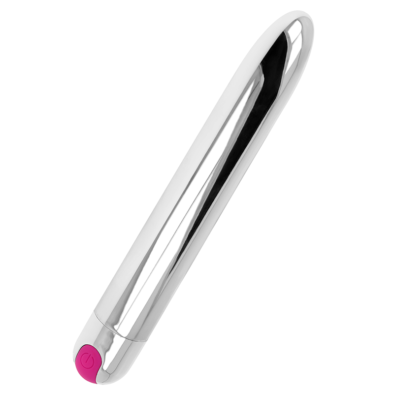 OHMAMA - RECHARGEABLE SILVER VIBRATOR 10 MODES 18.5 CM - Amore24