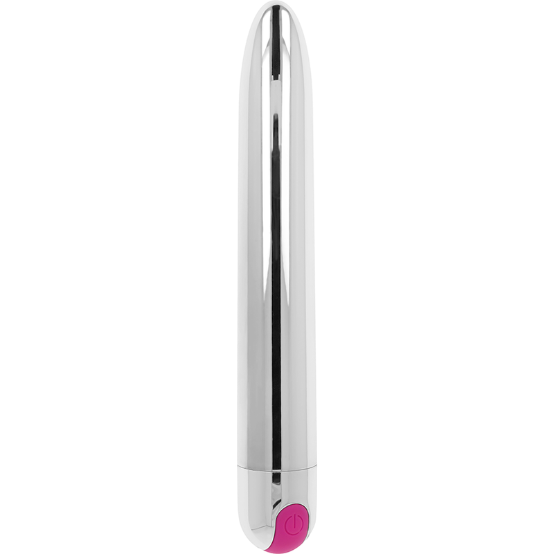 OHMAMA - RECHARGEABLE SILVER VIBRATOR 10 MODES 18.5 CM - Amore24