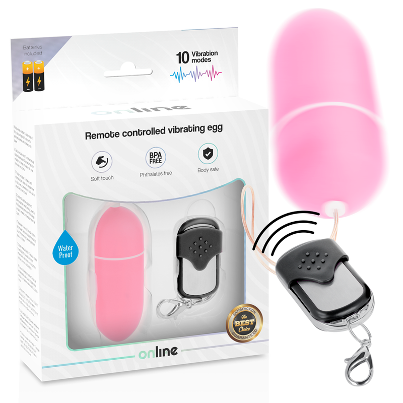 ONLINE - REMOTE CONTROL VIBRATING EGG L PINK - Amore24