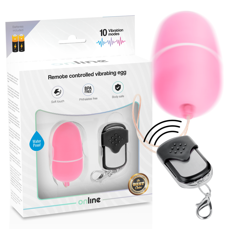 ONLINE - REMOTE CONTROL VIBRATING EGG M PINK - Amore24