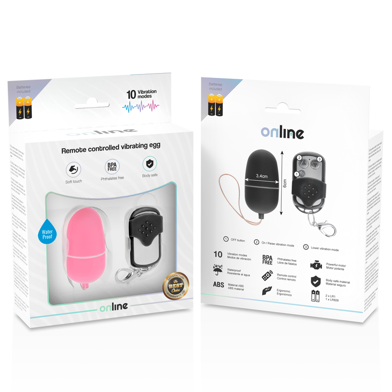 ONLINE - REMOTE CONTROL VIBRATING EGG M PINK - Amore24
