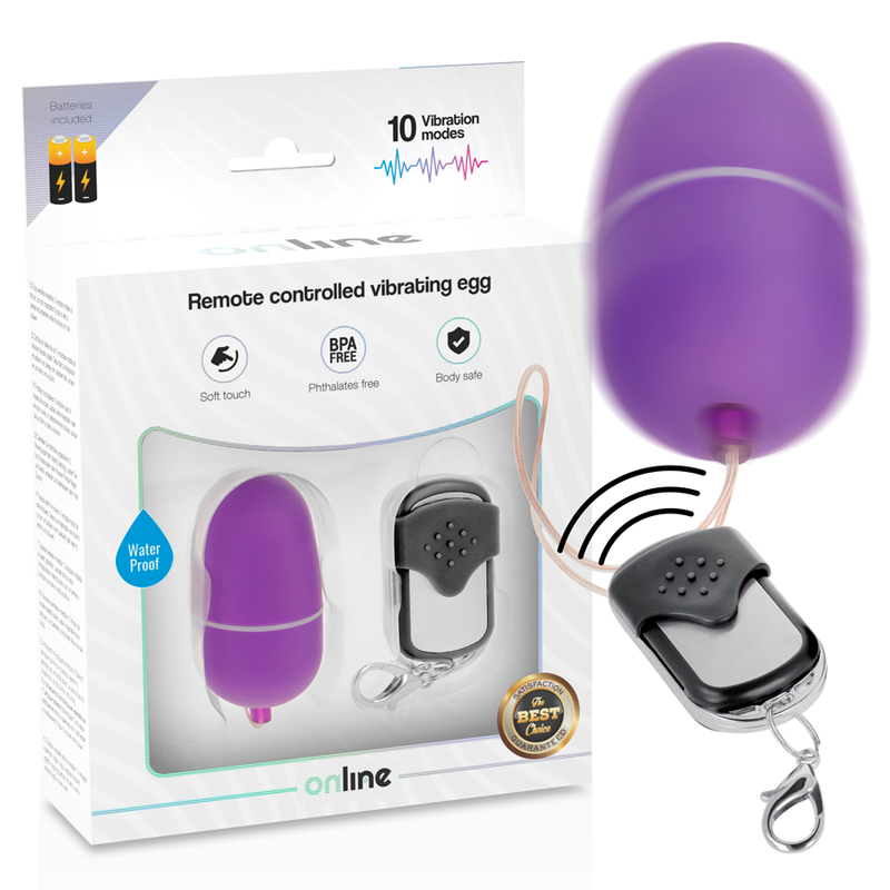 ONLINE - REMOTE CONTROL VIBRATING EGG M PURPLE - Amore24