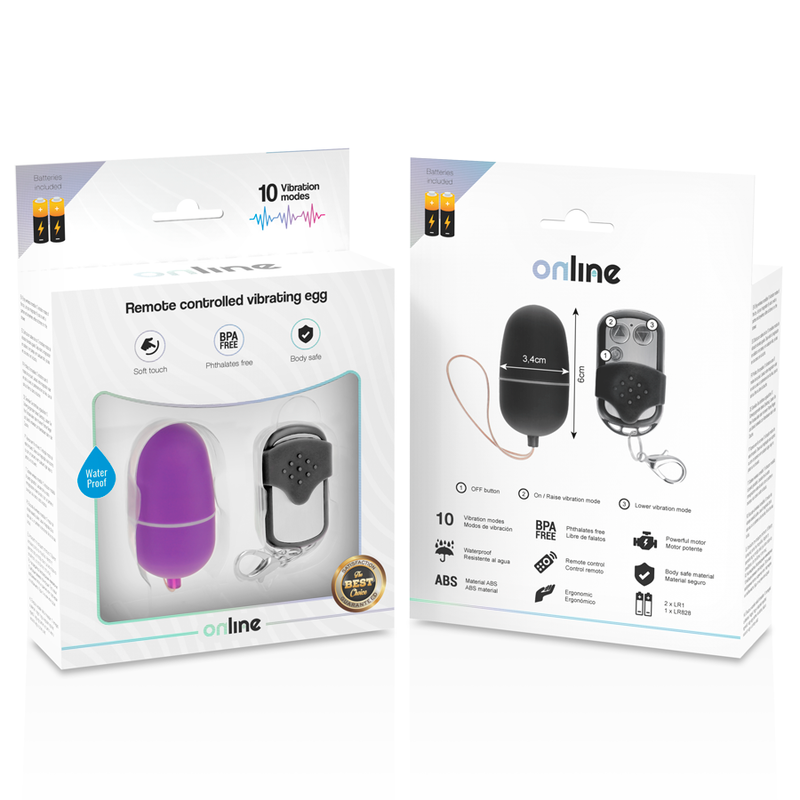 ONLINE - REMOTE CONTROL VIBRATING EGG M PURPLE - Amore24