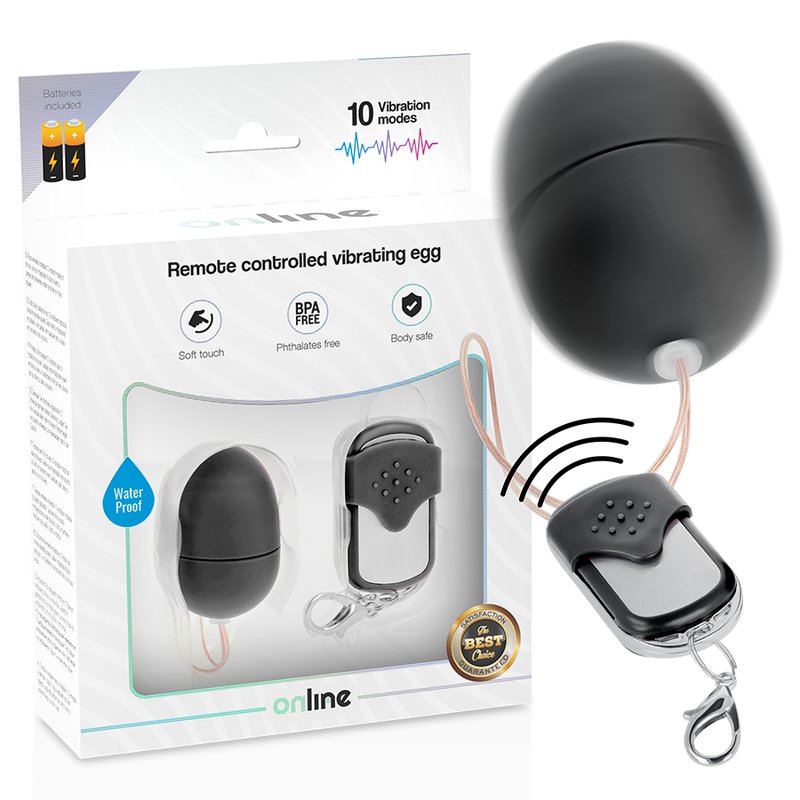 ONLINE - REMOTE CONTROL VIBRATING EGG S BLACK - Amore24