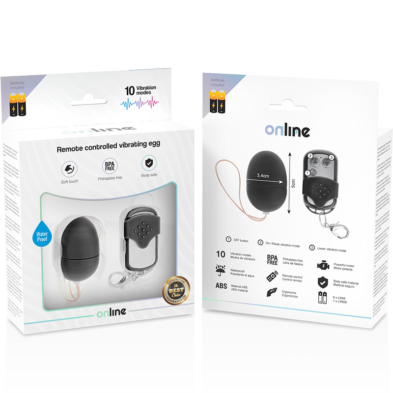 ONLINE - REMOTE CONTROL VIBRATING EGG S BLACK - Amore24