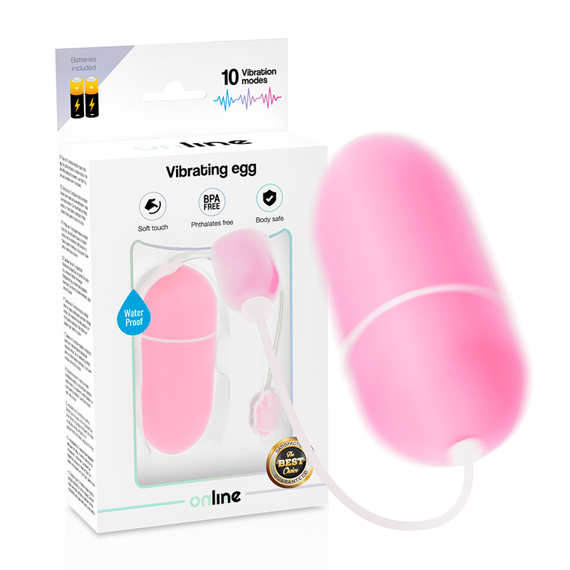 ONLINE - WATERPROOF VIBRATING EGG PINK - Amore24