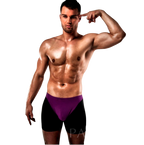 PASSION - BOXER 009 LILAC/BLACK EROTIC LINGERIE S/M - Amore24