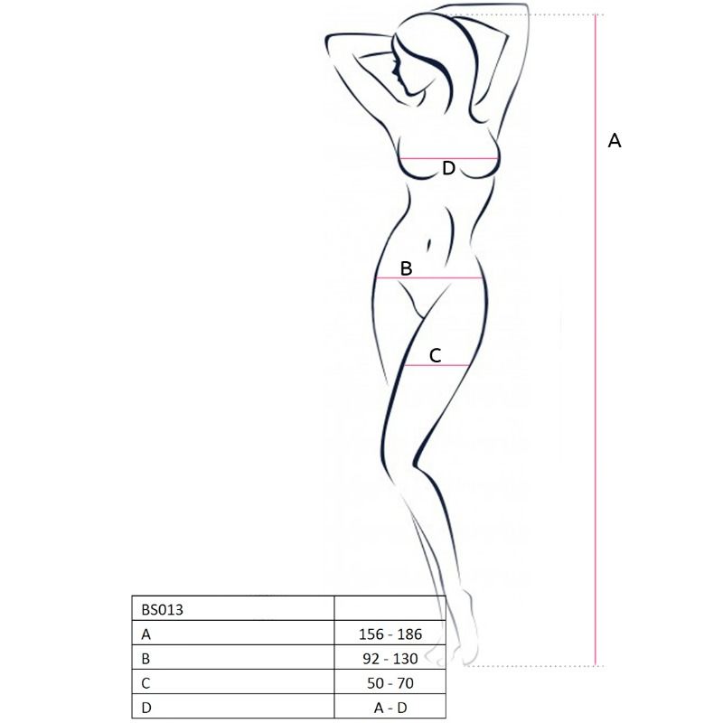 PASSION - WOMAN BS013 WHITE BODYSTOCKING ONE SIZE - Amore24