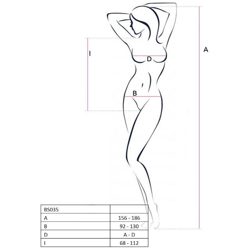 PASSION - WOMAN BS035 RED BODYSTOCKING ONE SIZE - Amore24