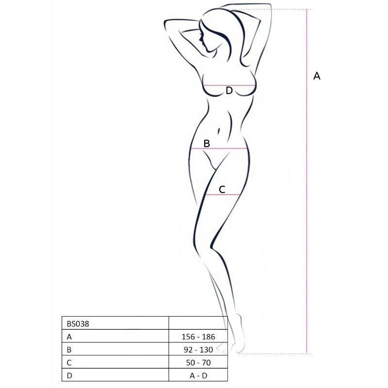 PASSION - WOMAN BS038 RED BODYSTOCKING ONE SIZE - Amore24