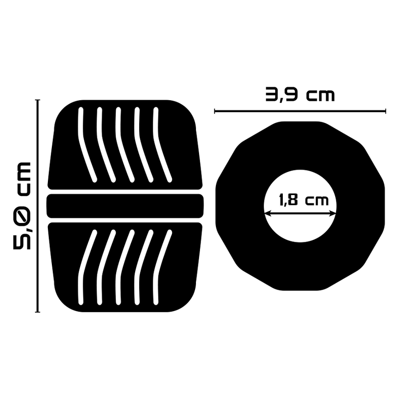 POWERING - SUPER FLEXIBLE AND RESISTANT PENIS RING 5 CM PR11 BLACK - Amore24