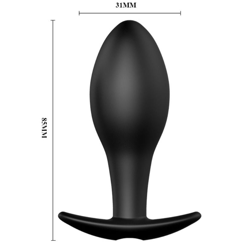 PRETTY LOVE - ANAL PLUG ANCHOR FORM SILICONE 12 VIBRATION MODES BLACK - Amore24