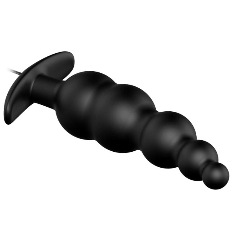PRETTY LOVE - ANAL PLUG SILICONE EXTRA STIMULATION AND 12 VIBRATION MODES BLACK REMOTE CONTROL - Amore24