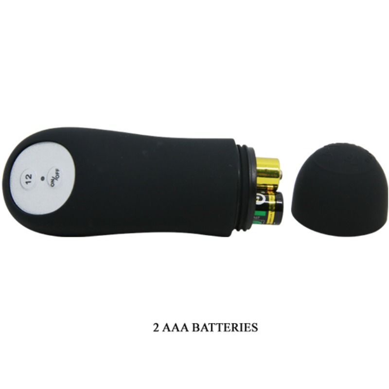 PRETTY LOVE - ANAL PLUG SILICONE EXTRA STIMULATION AND 12 VIBRATION MODES BLACK REMOTE CONTROL - Amore24