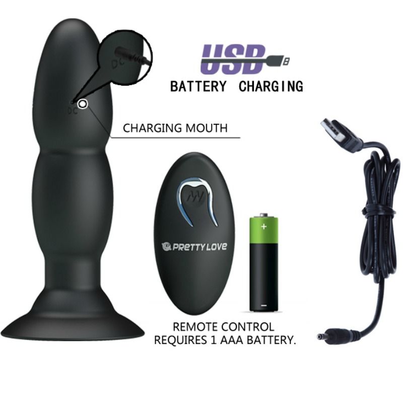PRETTY LOVE - PLUG VIBRATOR AND ROTATION BY REMOTE CONTROL - Amore24