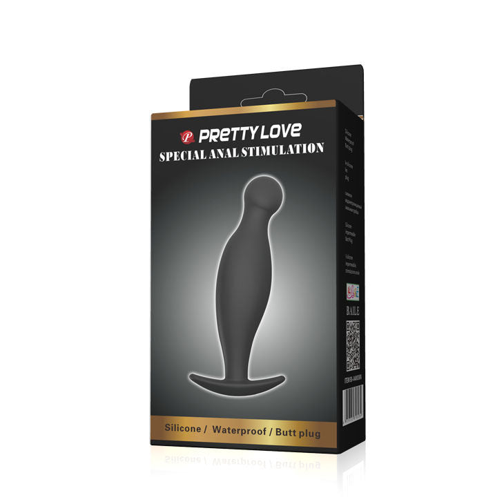 PRETTY LOVE - SILICONE ANAL PLUG 11.7 CM BLACK - Amore24