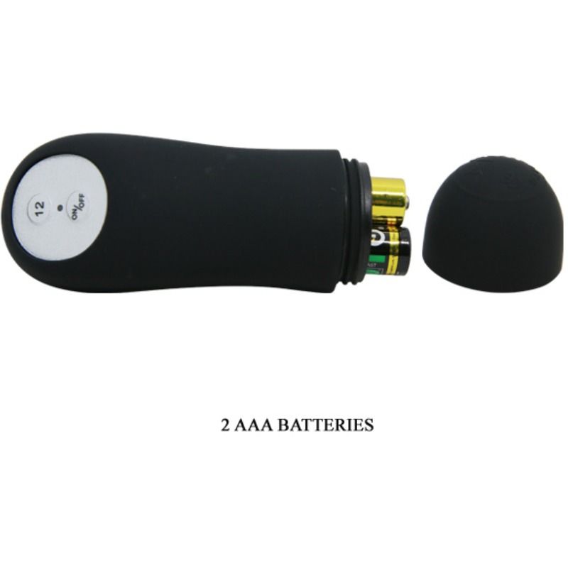 PRETTY LOVE - SILICONE ANAL PLUG PENIS FORM AND 12 VIBRATION MODES BLACK - Amore24