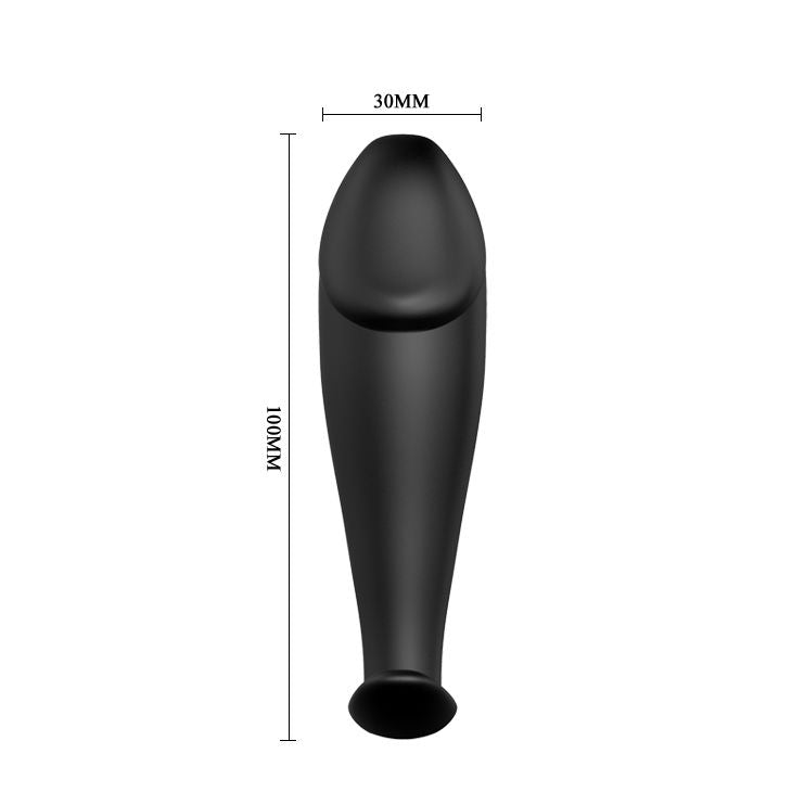 PRETTY LOVE - SILICONE ANAL PLUG PENIS FORM AND 12 VIBRATION MODES BLACK - Amore24