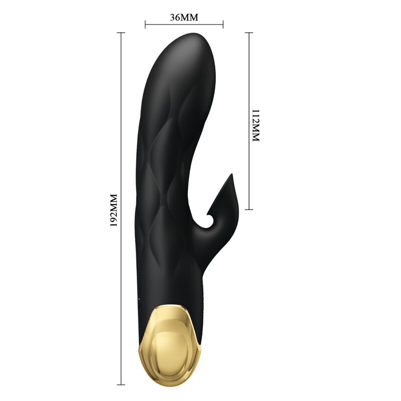 PRETTY LOVE - BLACK RECHARGEABLE GOLD PLATED LUXURY VIBRATOR - Amore24