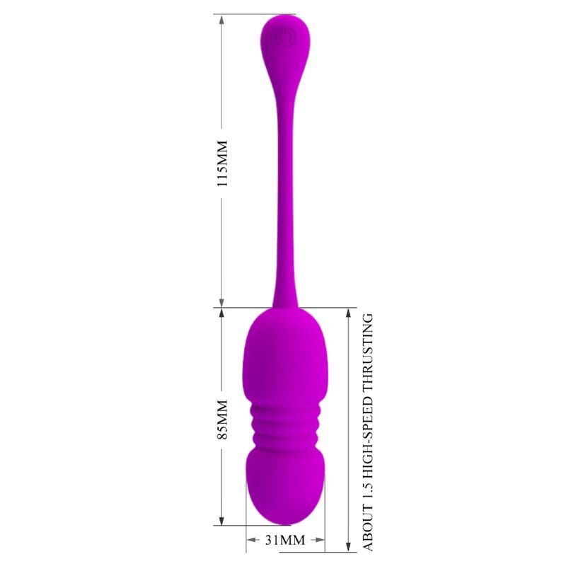 PRETTY LOVE - CALLIE PURPLE RECHARGEABLE VIBRATING EGG - Amore24