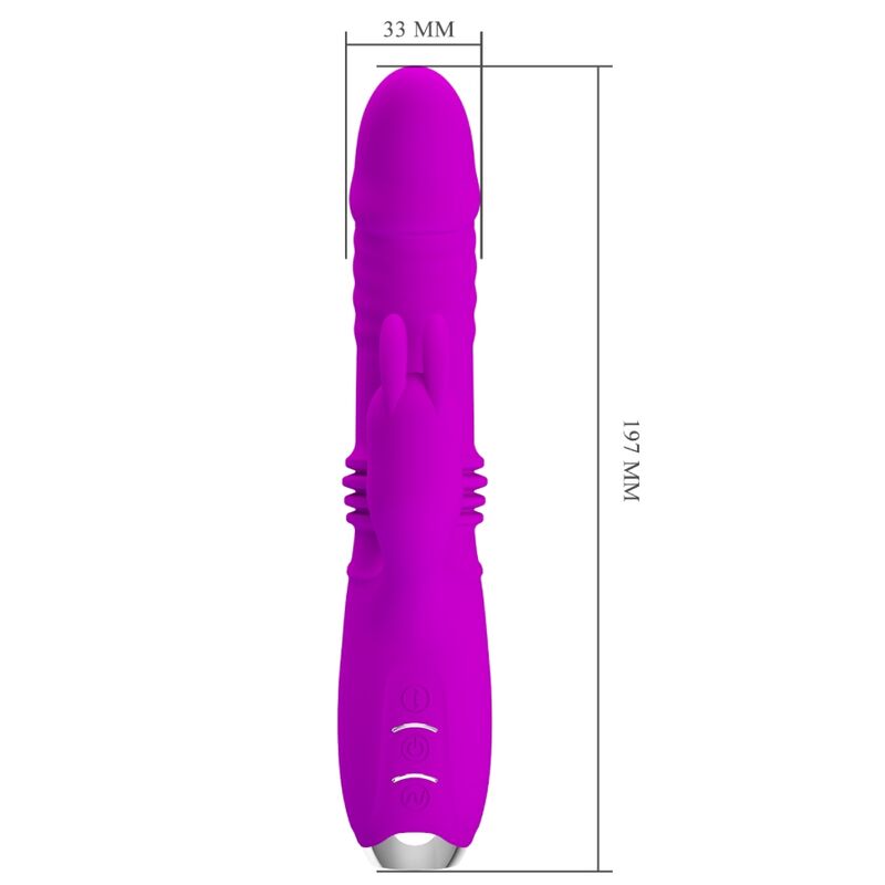PRETTY LOVE - DOROTHY PURPLE RECHARGEABLE RABBIT VIBRATOR - Amore24