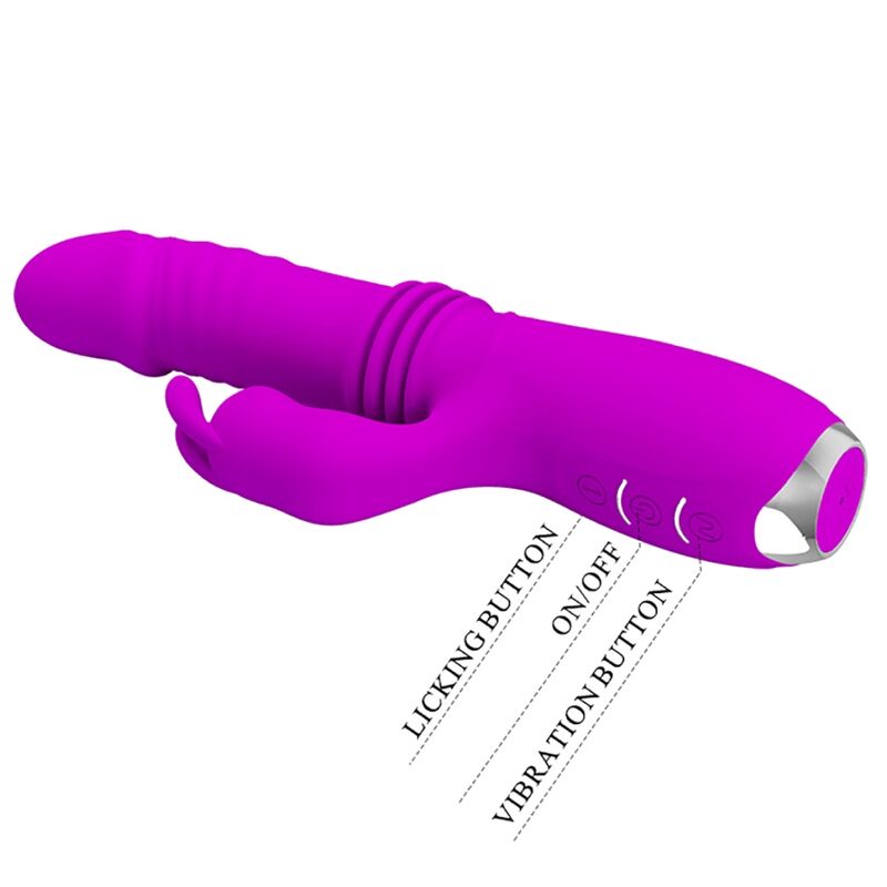 PRETTY LOVE - DOROTHY PURPLE RECHARGEABLE RABBIT VIBRATOR - Amore24
