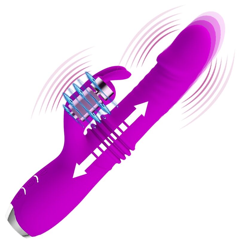 PRETTY LOVE - DOROTHY PURPLE RECHARGEABLE RABBIT VIBRATOR - Amore24