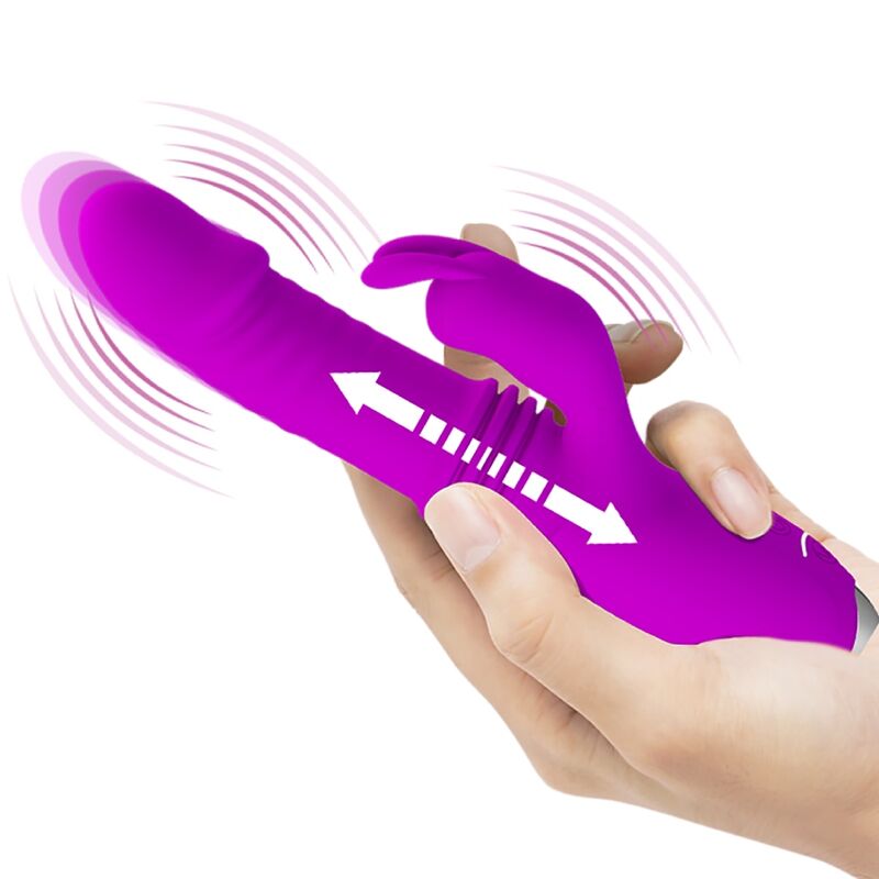 PRETTY LOVE - DOROTHY PURPLE RECHARGEABLE RABBIT VIBRATOR - Amore24