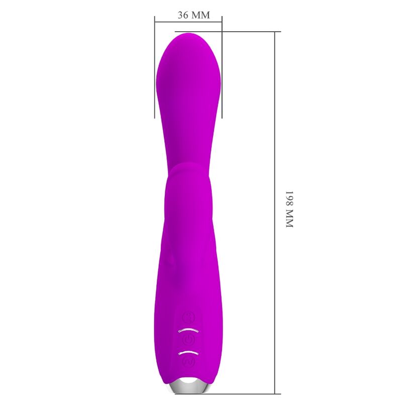 PRETTY LOVE - GLORIA RECHARGEABLE RABBIT VIBRATOR-WATERPROOF PURPLE - Amore24