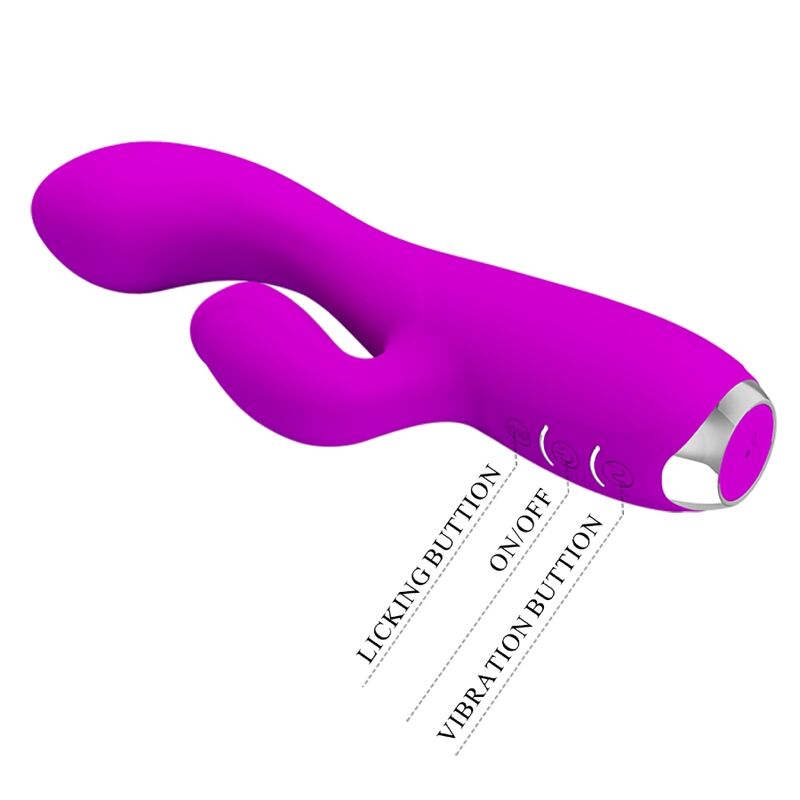 PRETTY LOVE - GLORIA RECHARGEABLE RABBIT VIBRATOR-WATERPROOF PURPLE - Amore24