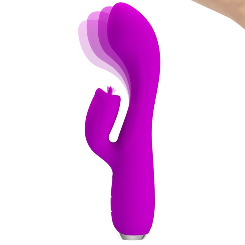 PRETTY LOVE - GLORIA RECHARGEABLE RABBIT VIBRATOR-WATERPROOF PURPLE - Amore24