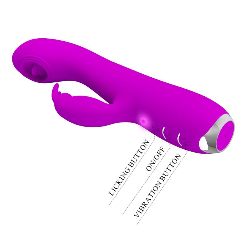 PRETTY LOVE - RACHEL RECHARGEABLE VIBRATOR WITH PURPLE SUCKER - Amore24