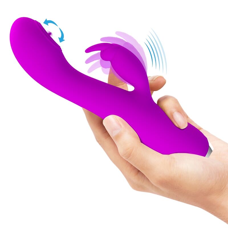 PRETTY LOVE - RACHEL RECHARGEABLE VIBRATOR WITH PURPLE SUCKER - Amore24