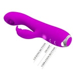 PRETTY LOVE - RACHEL RECHARGEABLE VIBRATOR WITH PURPLE SUCKER - Amore24